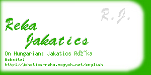 reka jakatics business card